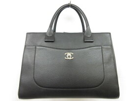 美品【シャネル CHANEL】 23番台 A69930 ネオ エグゼクティブ トートバッグ 2WAYショルダー シルバー金具 (レディース)ブラック■5HT2662■【中古】