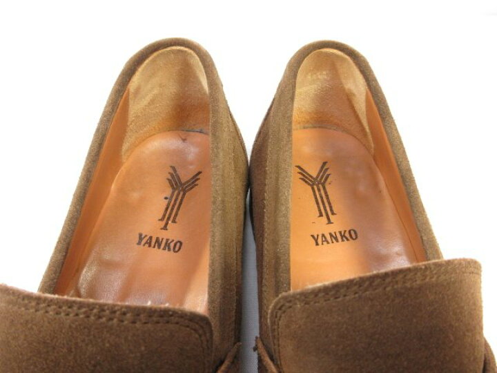 楽天市場】美品 【ヤンコ YANKO】 スエードレザー コインローファー 