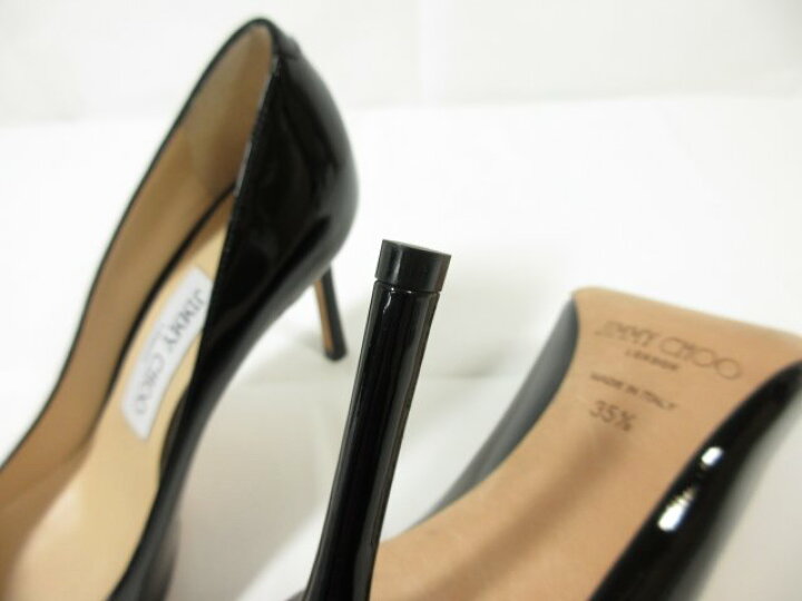楽天市場】未使用 【ジミーチュウ JIMMY CHOO】 パテントレザー ポイン 