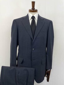 超美品【ポロラルフローレン POLO RALPH LAUREN】SR-RL-MM-0035 シングル3ボタン段返り 格子柄 スーツ (メンズ)A5 ネイビー系◇35RMS2818◇　【中古】