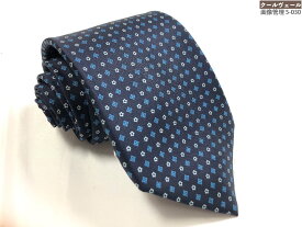 未使用【マリネッラ E.MARINELLA】 セッテピエゲ お洒落な花柄プリント♪ シルクネクタイ (メンズ) ネイビー系 イタリア製 ◇39MM9163◇　【中古】