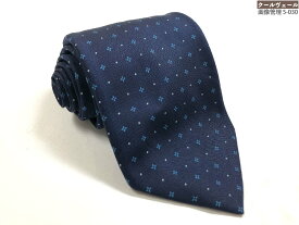 超美品【マリネッラ E.MARINELLA】 セッテピエゲ お洒落なドットプリント柄 シルクネクタイ (メンズ) ダークネイビー系 伊製 ◇39MM9148　【中古】