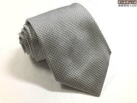 超美品【マリネッラ E.MARINELLA】 お洒落な刺繍織柄♪ シルクネクタイ (メンズ) 微光沢のあるシルバー系 イタリア製 ◇39MM9158◇【中古】