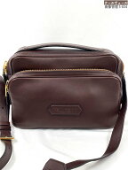 超美品【トムフォード TOM FORD】H0480T LCL167 ゴールドジップ カーフレザー ショルダーバッグ(メンズ) …