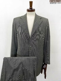 【キートン キトン KITON】3123-399-1238 ボタン 段返り 織柄 スーツ (メンズ) size48/R7 グレー×グリーン系 ◎37MSB0722◎【中古】