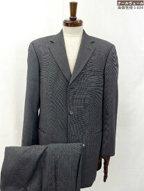 【BOSS ヒューゴボス HUGO BOSS】シングル3ボタン スーツ (メンズ) size046 チャコールグレー系 織柄 ◎35MSB0858◎【中古】