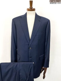 美品【ブリオーニ Brioni】PARLAMENTO 2ボタン 紺無地 スーツ ウール素材 微光沢生地 (メンズ) size50C ネイビー イタリア製◎41MSB1553【中古】