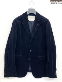極美品【ケイスリーヘイフォード Casely Hayford】細畝 コーデュロイ生地 2ボタン ジャケット (メンズ) size42 ネイビー 濃紺★32MJ1307★　【中古】