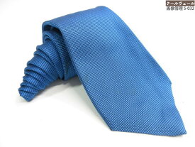 【キートン キトン KITON】織柄 シルク100％ ネクタイ (メンズ) 鮮やかなブルー系 イタリア製 ◎35MMB0258◎【中古】