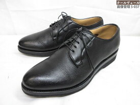 超美品【ファビ fabi】9154 プレーントゥ 外羽根 レザーシューズ (メンズ) size40 ブラック ◎39MZB0924◎【中古】