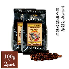 【スーパーSALEポイント10倍】 コーヒー豆 エチオピア モカ・シダモ 小袋包装100gパック （1袋/2袋/4袋/20袋） コーヒー 受注後焙煎 鮮度長持ち モカ エチオピアコーヒー ストレートコーヒー プレミアムコーヒー シーシーエスコーヒー／コーヒーメール