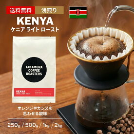 ● 送料無料 コーヒー豆 スペシャルティコーヒー 浅煎り ケニア マサイ ライトロースト Kenya Masai LightRoast 250g / 500g / 1kg / 2kg 豆のまま 4種から選べる コーヒー 珈琲 スペシャリティコーヒー [C] TCR