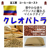 送料無料 コーヒー コーヒー豆 コーヒー粉 豆のまま 珈琲豆 コロンビア クレオパトラ 生豆500g