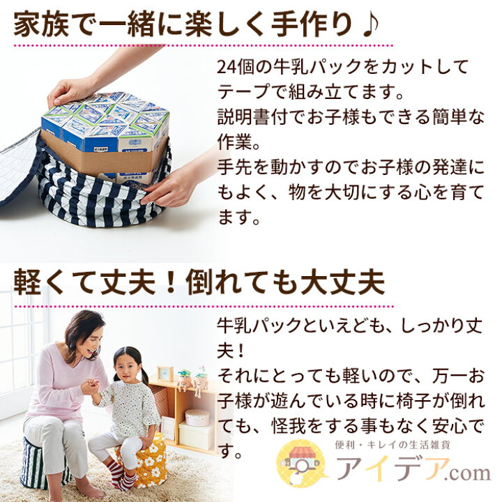 楽天市場 椅子カバー イスカバー 牛乳パックの椅子カバー 牛乳パックチェアカバー コジット 手作りカバー 牛乳パックのイスカバー キルティング 子供用 可愛い キルティング 親子で作る 工作 かわいい ストライブ 北欧フラワー Acy アイデア Com