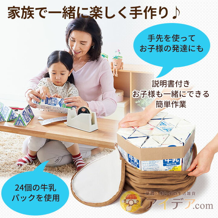 楽天市場 牛乳パックチェア用のかわいいカバー 動物柄 牛乳パックチェアカバー コジット 底面ファスナー付 洗濯ok おもちゃ箱としても 牛乳パック 椅子 いす チェア カバー 小物入れ かえる くま アイデア Com アイデアドットコム アイデア Com