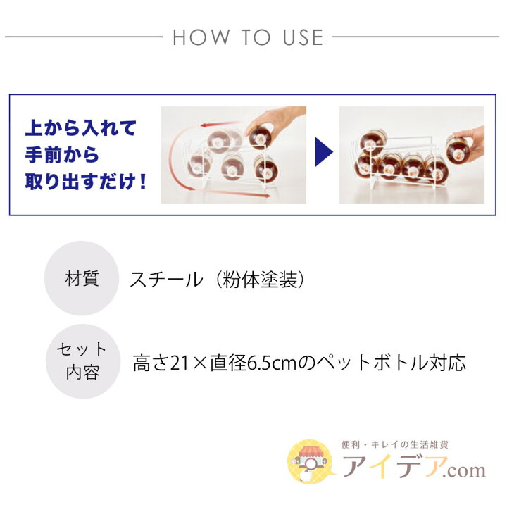 楽天市場】【 コロガシーナ 】 冷蔵庫 収納 整理 ペットボトル 