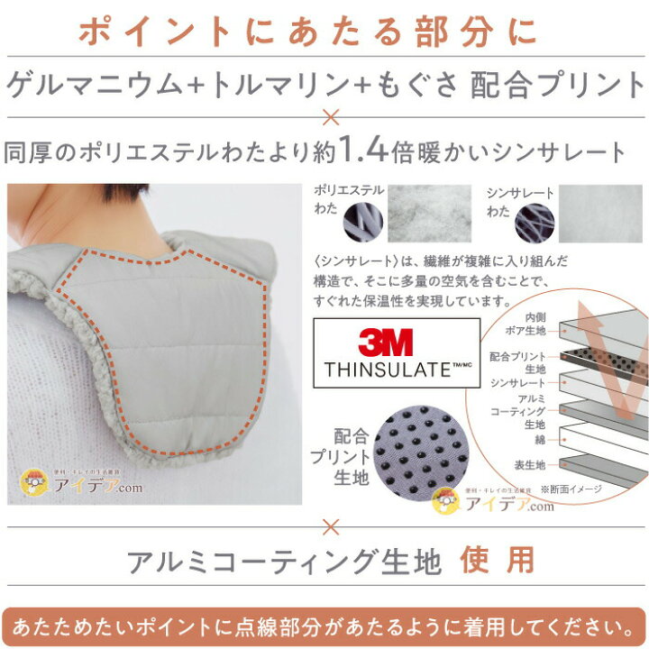 楽天市場 首 温め グッズ 付け襟 肩 背中 内側ボア かわいい お洒落 おうちタイム 冷え性対策 肩こり 首筋周り 6層構造 着脱簡単 節電対策 カイロポケット付 部屋着 コジット アイデア Com