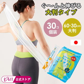 ウェットタオル 大判 ウェットティッシュ 60×30cm ウェットシート 介護用 津波 防災グッズ アウトドア 海洋深層水使用 アロエベラ葉 界面活性剤フリー 身体を拭くシート 伸びるストレッチタイプ コジット 地震 対策グッズ [コジット]