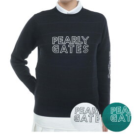 【月間MVP受賞】パーリーゲイツ レディース ロゴジャガード クルーネッ クニット PG is PG プルオーバー ゴルフウエア PEARLY GATES 2026春夏【送料無料】