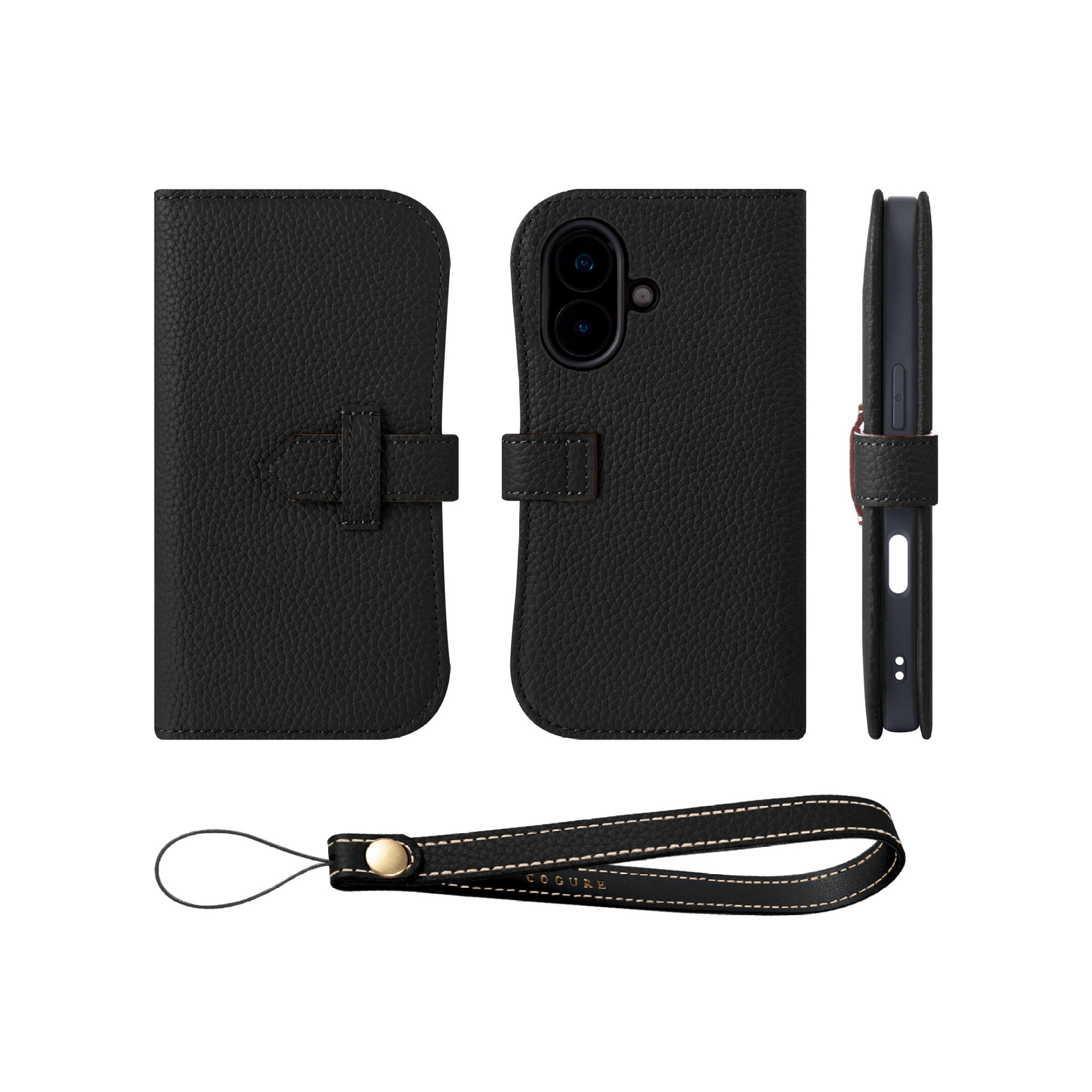 iPhone16手帳型ケース COPA ブラック