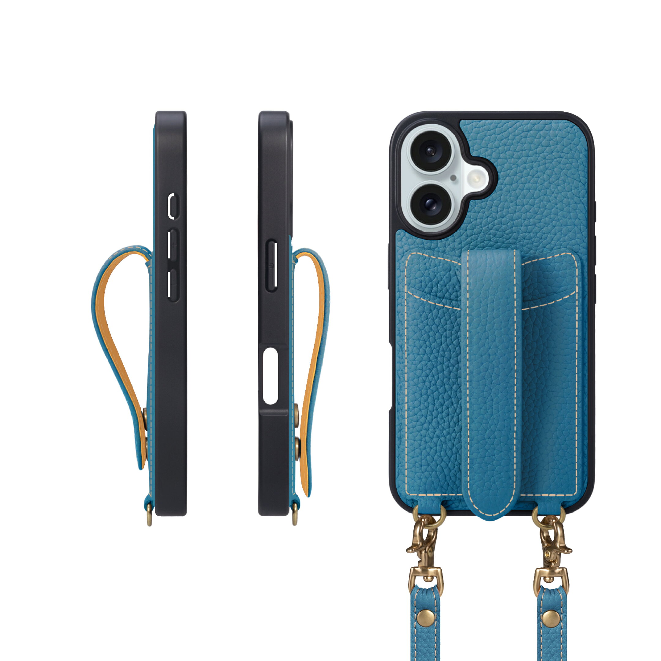 iPhone16 ショルダーCOPGC シアン