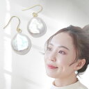 とろみのある艶色 淡水パール バロックパール ピアス イヤリング 揺れる / フォーマル 普段使い 結婚式 卒業式 入学式 ギフト / ps-017