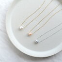 淡水パール スルーペンダント ネックレス サージカルステンレス製 40cm 小粒 シンプル レディース 普段使い フォーマル ギフト / pe-025