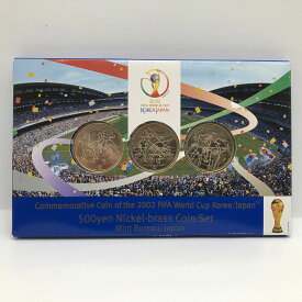 2002年 FIFAワールドカップ 500円 ニッケル黄銅貨幣セット 3点セット（平成14年） 記念硬貨 記念コイン 造幣局 ミントセット