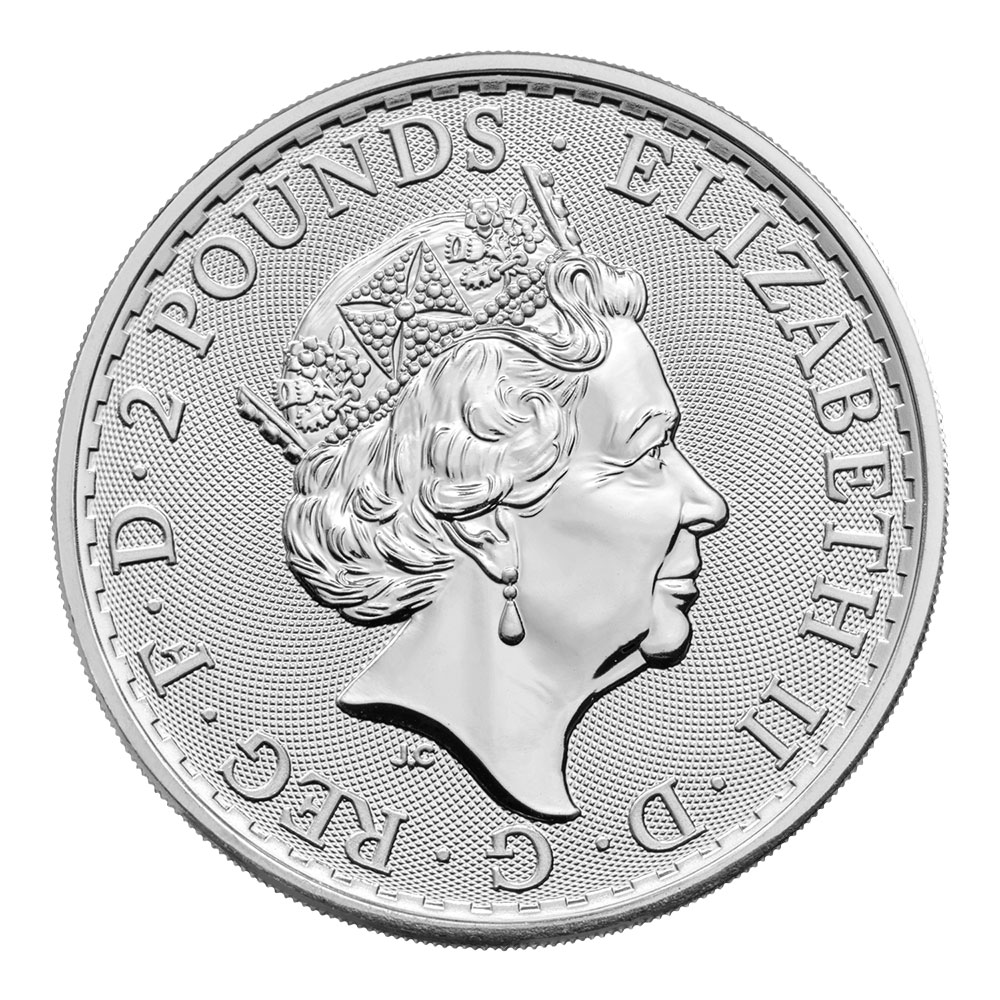【新品未使用】イギリス 2022 ブリタニア 2ポンド 1オンス 地金型銀貨 【5枚】 (コインケース付き) | コイン専科　楽天市場店