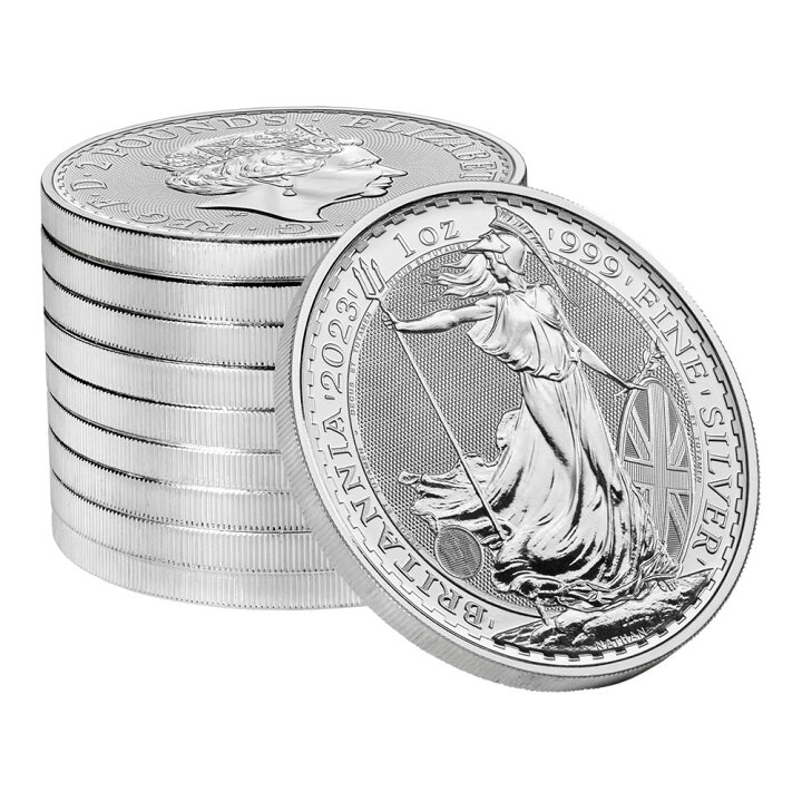 ブリタニア銀貨×25枚　2021年　造幣局チューブ入り　新品未流通品