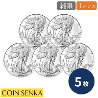 ☆即納追跡可☆ アメリカ 2026 イーグル 1ドル 1オンス 銀貨 【5枚】 (コインケース付き)