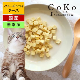 猫 おやつ チーズ ナチュラルチーズ 国産 無添加 猫おやつ 猫のおやつ ペット用 猫用 無添加・国産 フリーズドライ チーズ 30g キャットフード ペット CoKo犬と猫のご飯やさん