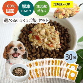 【定期購入・無添加 国産】 CoKoご飯 7種から選べる30個セット 手作りごはん 手作り食 ドッグフード ペットフード トッピング ふりかけ 野菜 犬用 ペット 犬 パピー シニア 子犬 dog 小型犬 大型犬 ダイエット (50g×30)