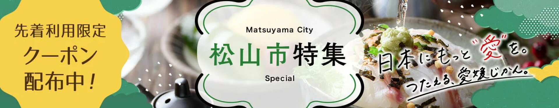 松山市特集　先着利用限定クーポン配布中　B