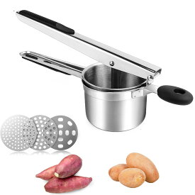 ランキング受賞！ ポテトマッシャー ステンレス ポテトチョッパー みじん切り ポテトライサー 手動式 絞り器 フルーツ 野菜 マッシャー ジューサー 食品 ストレーナー 多機能 台所用品 手動ジューサーポテトマッシャー ラスポテト マッシャー ハンドマッシャー
