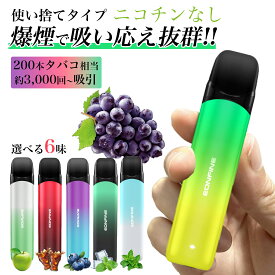 ランキング受賞！ 【大人の贅沢リラックス！ニコチン 0・タールフリー】Eonfine 使い捨て vape 3,000 回吸引 メンソールアイス爆煙 水蒸気で本格的吸い応え 禁煙サポートに最適なスターターキット