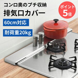 【 最安値に挑戦】排気口カバー 60cm コンロカバー ステンレス 排気構カバー キッチン ガス・IHコンロ対応 油はねガード 調味料 ラック お手入れが簡単