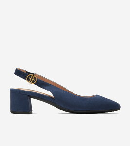 コールハーン Colehaan レディース ウィメンズ ザ ゴートゥー スリングバック パンプ 45mm womens W27745 ネイビー ブレザー スエード