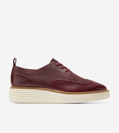 【スーパーSALE最大46倍】コールハーン Colehaan ウイメンズ シューズ オックスフォード オリジナルグランド プラットフォーム ウィングチップ オックスフォード womens W28605 CH ブラッドストーン/ アイボリー