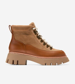 コールハーン Colehaan アウトレット ウイメンズ シューズ ブーツ & ブーティー デリラ レースアップ ブーツ ウォータープルーフ womens. W30903 CH ゴールデン ハニー スエード ウォータープルーフ