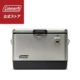 【公式】 コールマン 54QT ステンレススチールベルトクーラー シルバー コールマン クーラーボックス キャンプ アウトドア 大容量 ハードクーラー クーラーボックス 保冷 レジャー 限定品 Coleman
