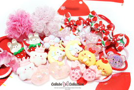 ★12/8デザインリニューアル◎NEW DESIGN★クリスマス袋入り●大人気！選べる両端リボンヘアゴム◎23点入り◎メール便送料無料★1,100円ポッキリ★ヘアアクセサリー 子供 キッズ 髪飾り 保育園 幼稚園セット パーツ