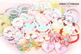 第2弾初売り過去最高セット数★1/9デザインリニューアル◎NEW DESIGN★ハート袋入り大人気！選べる両端パーツヘアゴム◎26点入り◎メール便送料無料★ヘアアクセサリー 子供 キッズ 髪飾り 保育園 幼稚園セット パーツ