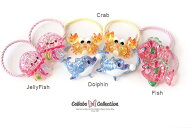 【海MAX50％OFFSALE】【mini 2本入り】ラメ入り海の生き物フレンズパーツデザインヘアゴム キッズ 子供 …