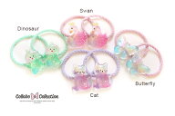 【mini 2本入り】クリアラメ入りパール◎グラデーションマルチパーツヘアゴム キッズ 子供 パーツ 可愛い…