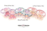 【mini 2本入り】クリスタル風カット◎グラデーションラメクリアベアーパーツヘアゴム キッズ 子供 パー…