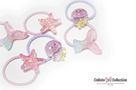 【海MAX50％OFFSALE】NEW!!【mini 2本入り】キラキラパステル☆【ヒトデorクラゲor人魚】ヘアゴム キッズ…