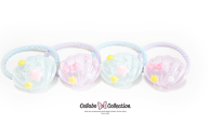 【海MAX50％OFFSALE】NEW!!【mini 2本入り】クリアラメ入り【シェルデザイン】ヘアゴム キッズ 子供 パー…