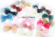 NEW!!新登場★ワンポイント【1本入り】miniクリップ◎オーガンジ2段ツイストりぼんデザインキッズ ヘアゴ…