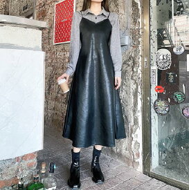 楽天市場 フェイクレザー ワンピース レディースファッション の通販